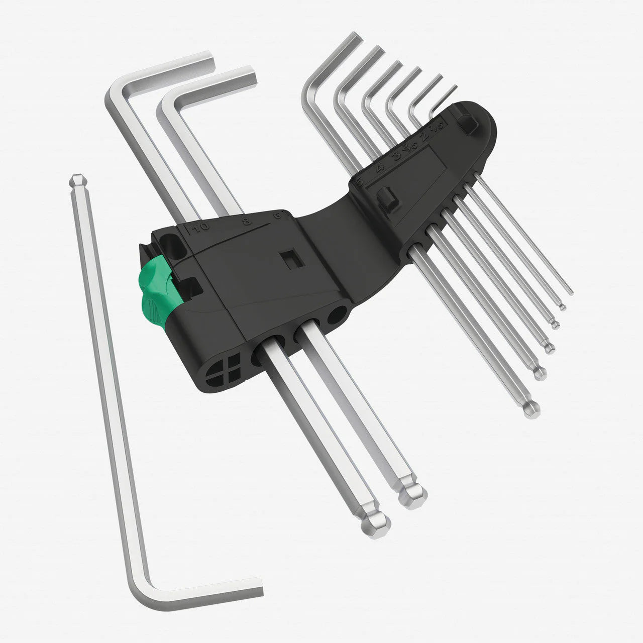Wera Ball-End L-key Chrome-plated Metric Set