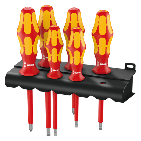 Wera 160i/6 VDE Rack Screwdriver Set 6 Pieces Rack