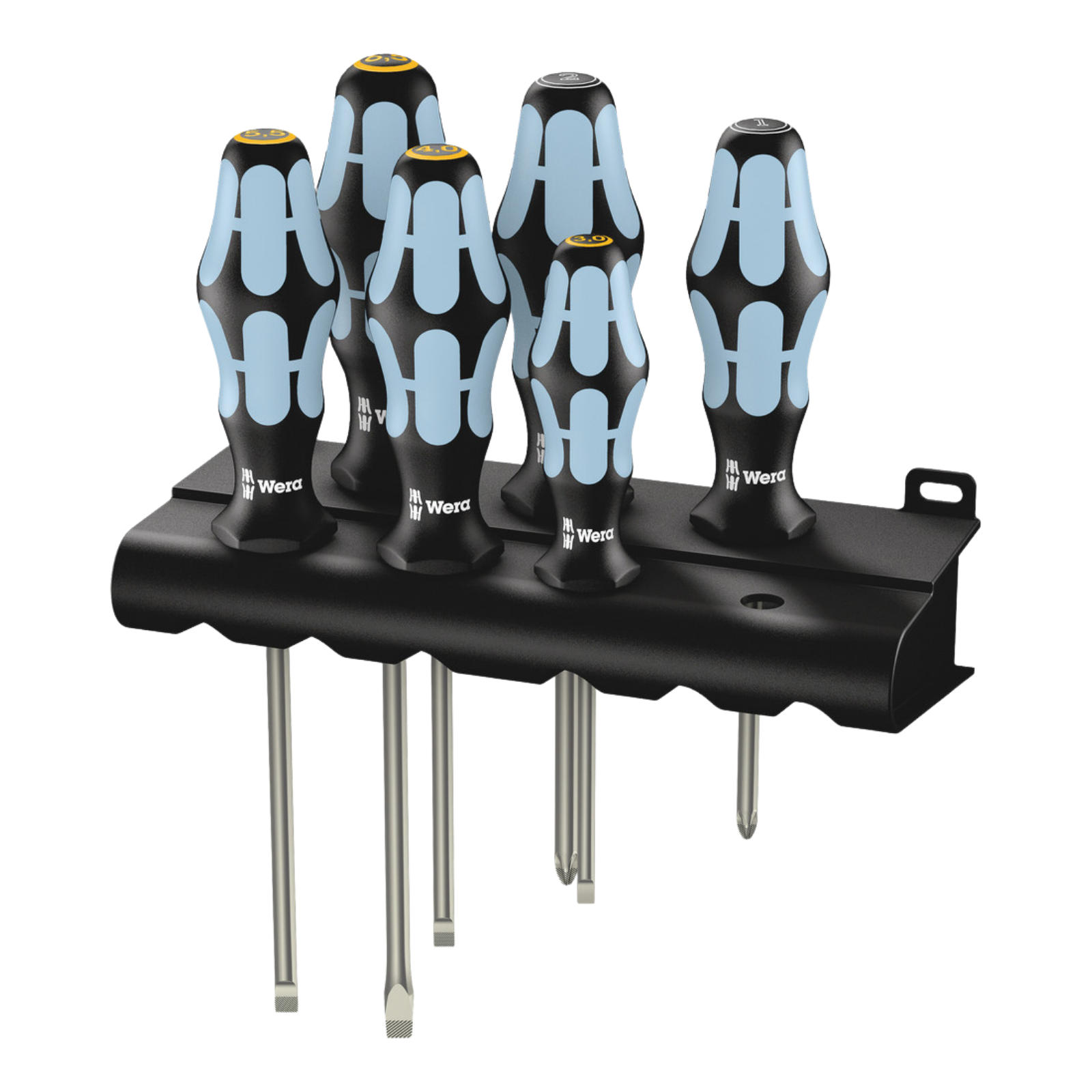 Wera 3334/3355/6 Stainless Steel Screwdriver Set with Rack – Tailored Tools