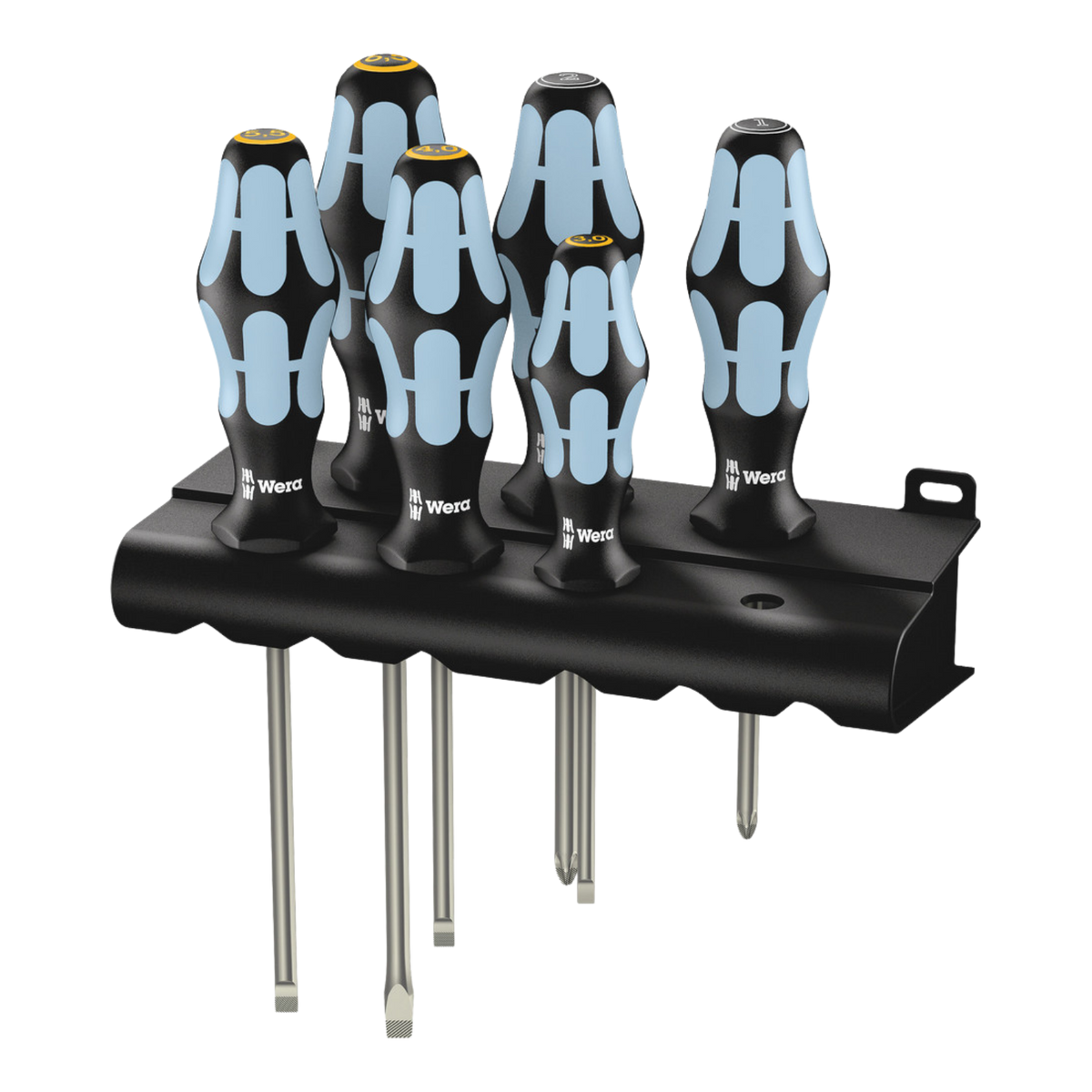 Wera 3334/3355/6 Stainless Steel Screwdriver Set with Rack