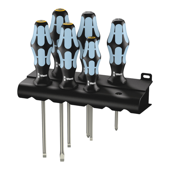 Wera 3334/3355/6 Stainless Steel Screwdriver Set with Rack – Tailored Tools