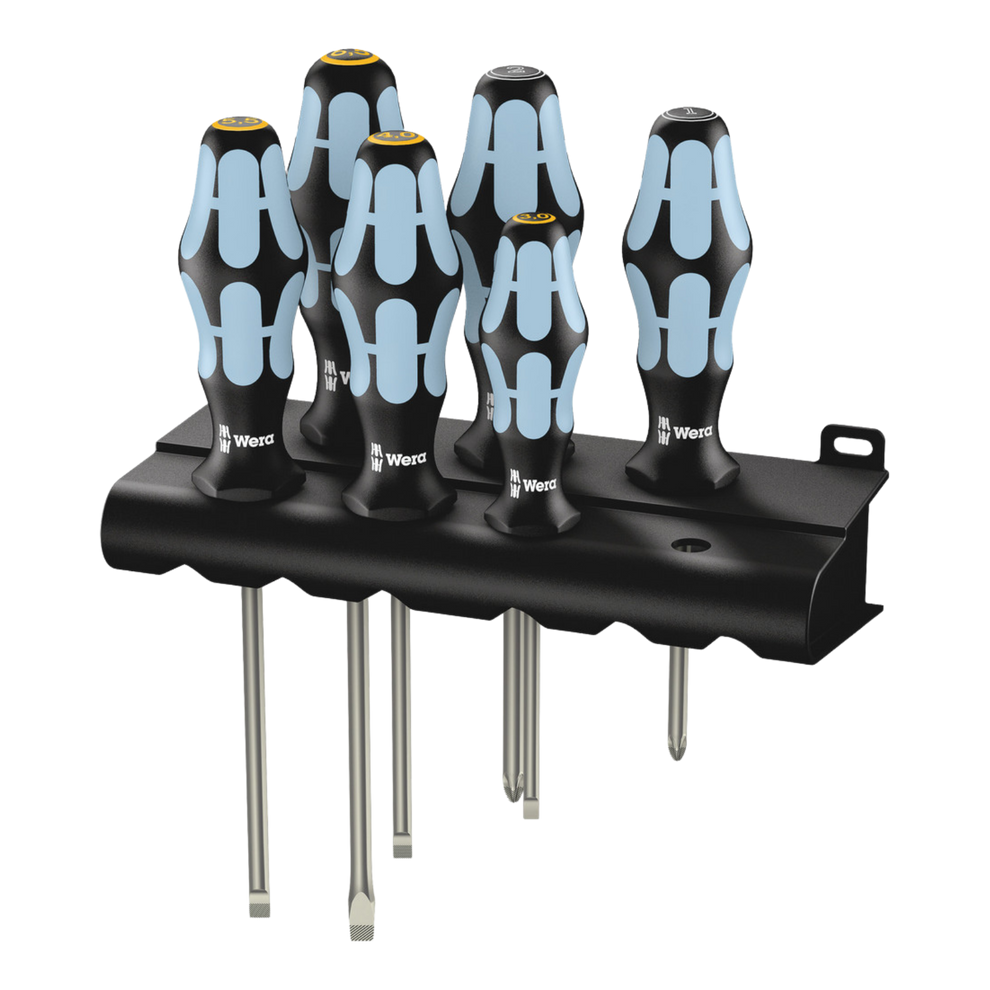 Wera 3334/3355/6 Stainless Steel Screwdriver Set with Rack – Tailored Tools