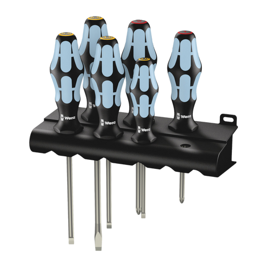 Wera 3334/6 Stainless Steel Screwdriver Set with Rack