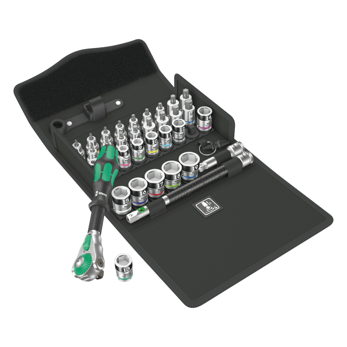 Wera 8100 SB All-In Zyklop Speed Ratchet Set 3/8-Inch 35 Pieces