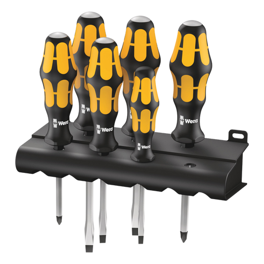 Wera 932/6 Chiseldriver Screwdriver Set 6 Pieces Rack