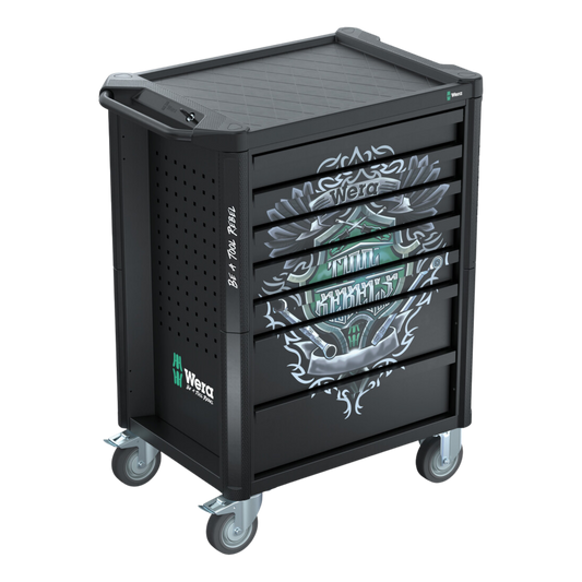 Wera 9700 Tool Rebel Roller Cabinet with 94-Piece Tool Set