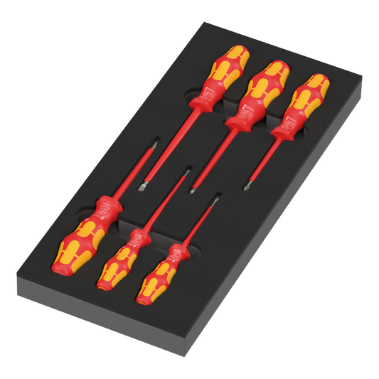 Wera 97111 VDE Foam Insert Screwdriver Set 7 Pieces