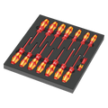 Wera 9711 VDE Foam Insert Screwdriver Set 16 Pieces