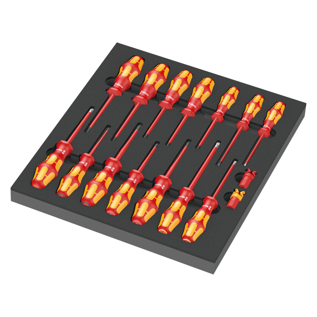 Wera 9711 VDE Foam Insert Screwdriver Set 16 Pieces