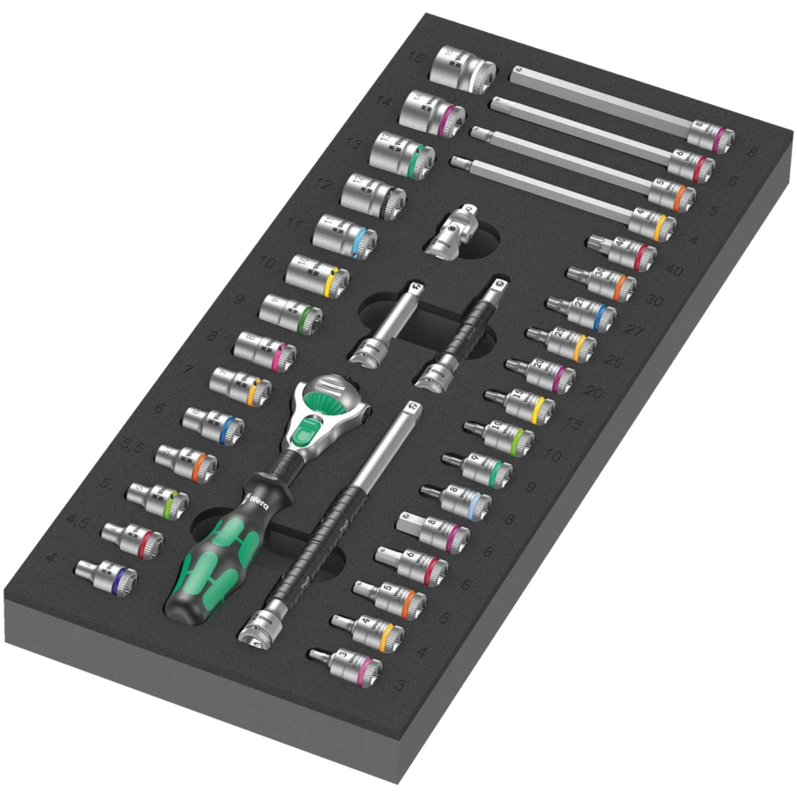 Wera 9700 Tool Rebel Roller Cabinet with 94-Piece Tool Set