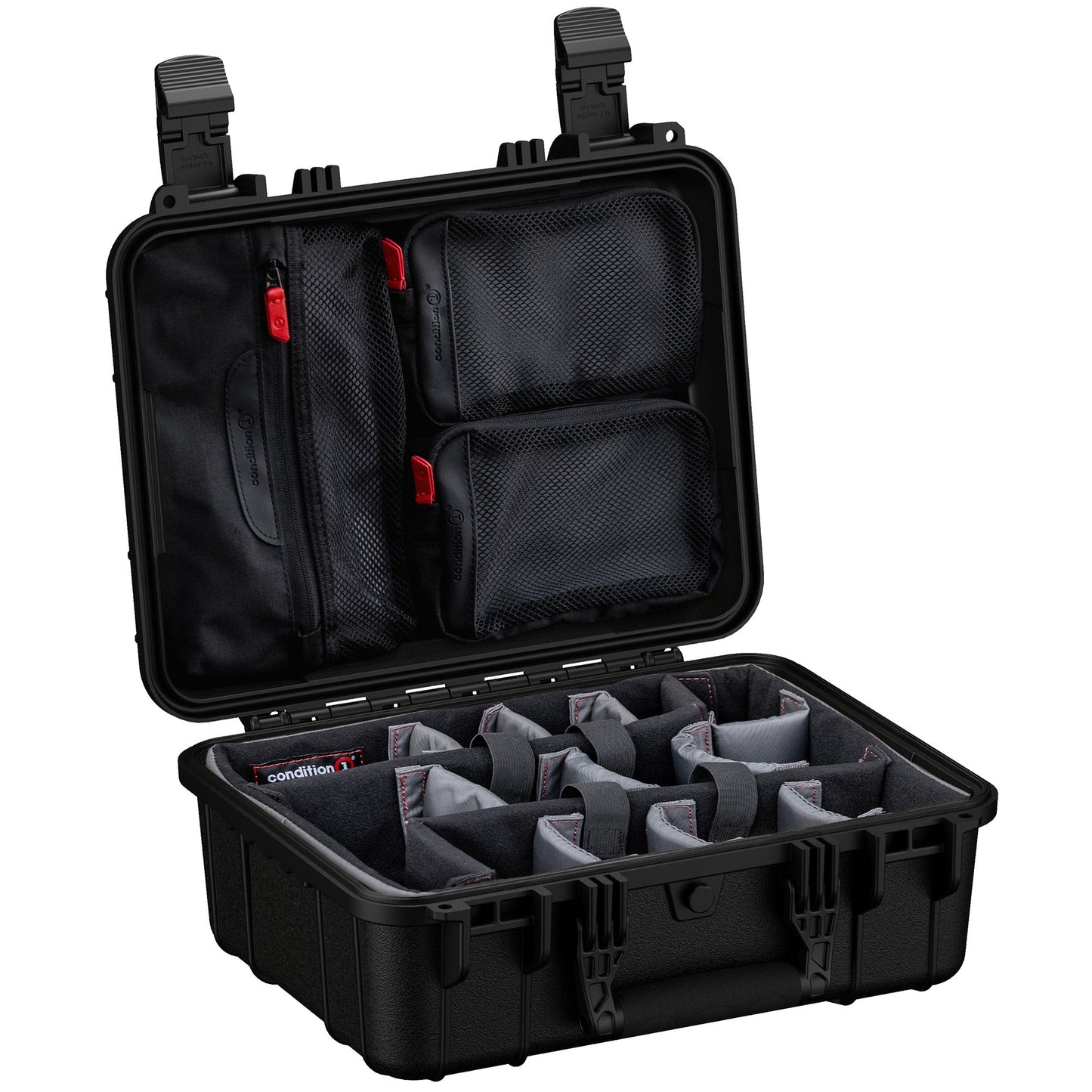 Condition 1 #179 Medium Case with Modular Dividers + Lid Organizers