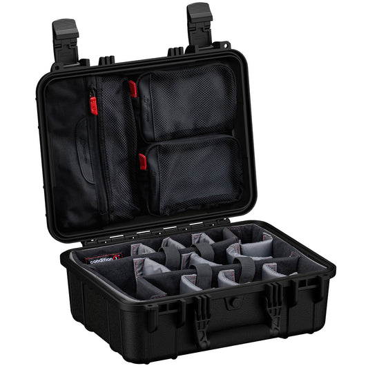 Condition 1 #179 Medium Case with Modular Dividers + Lid Organizers