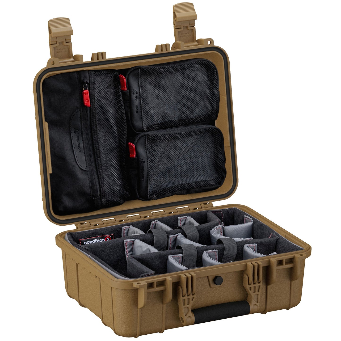 Condition 1 #179 Medium Case with Modular Dividers + Lid Organizers