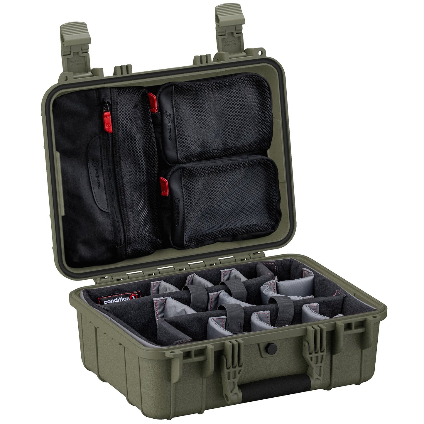 Condition 1 #179 Medium Case with Modular Dividers + Lid Organizers