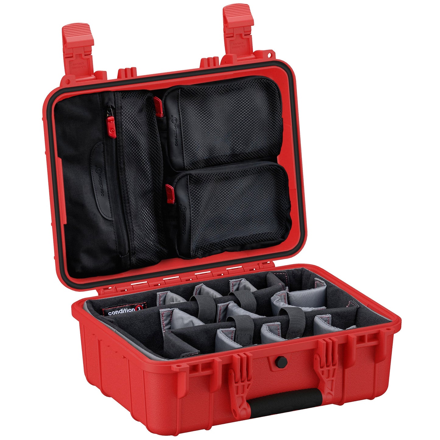 Condition 1 #179 Medium Case with Modular Dividers + Lid Organizers