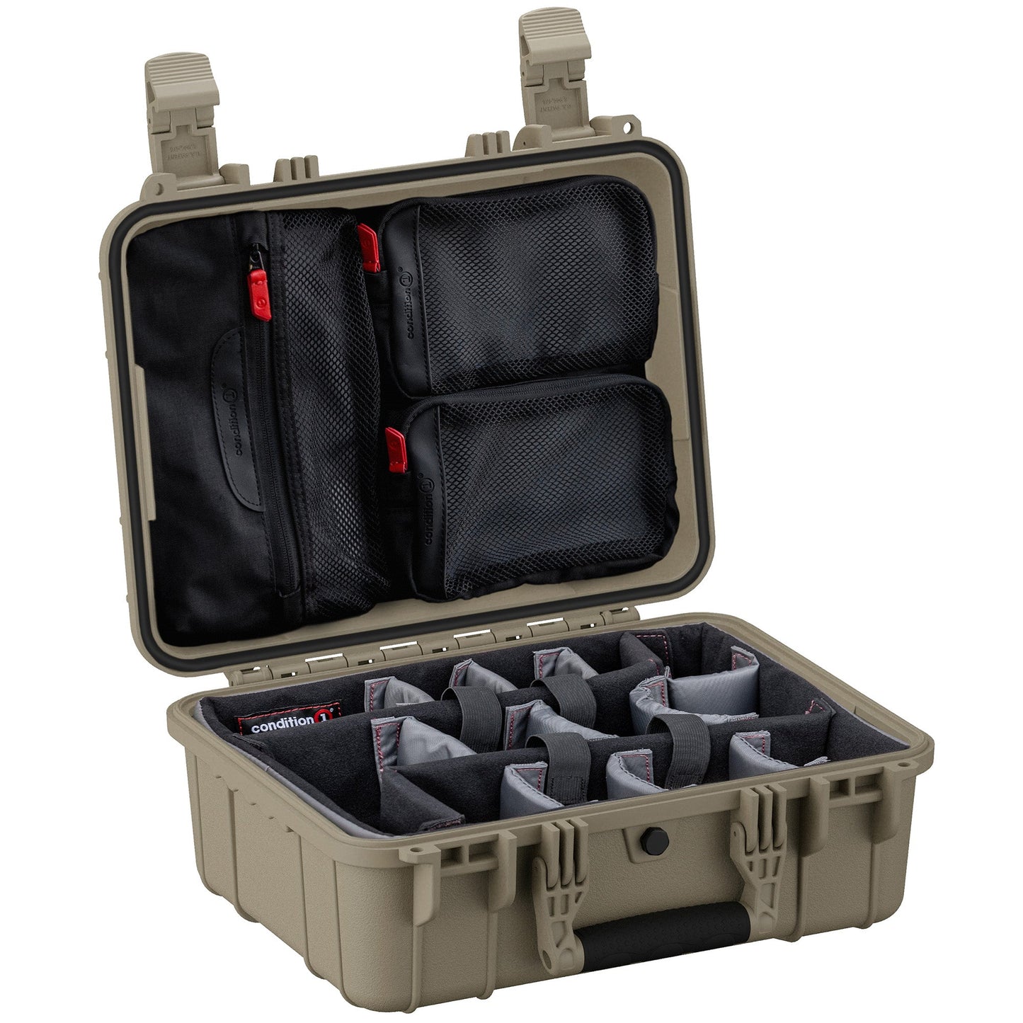 Condition 1 #179 Medium Case with Modular Dividers + Lid Organizers