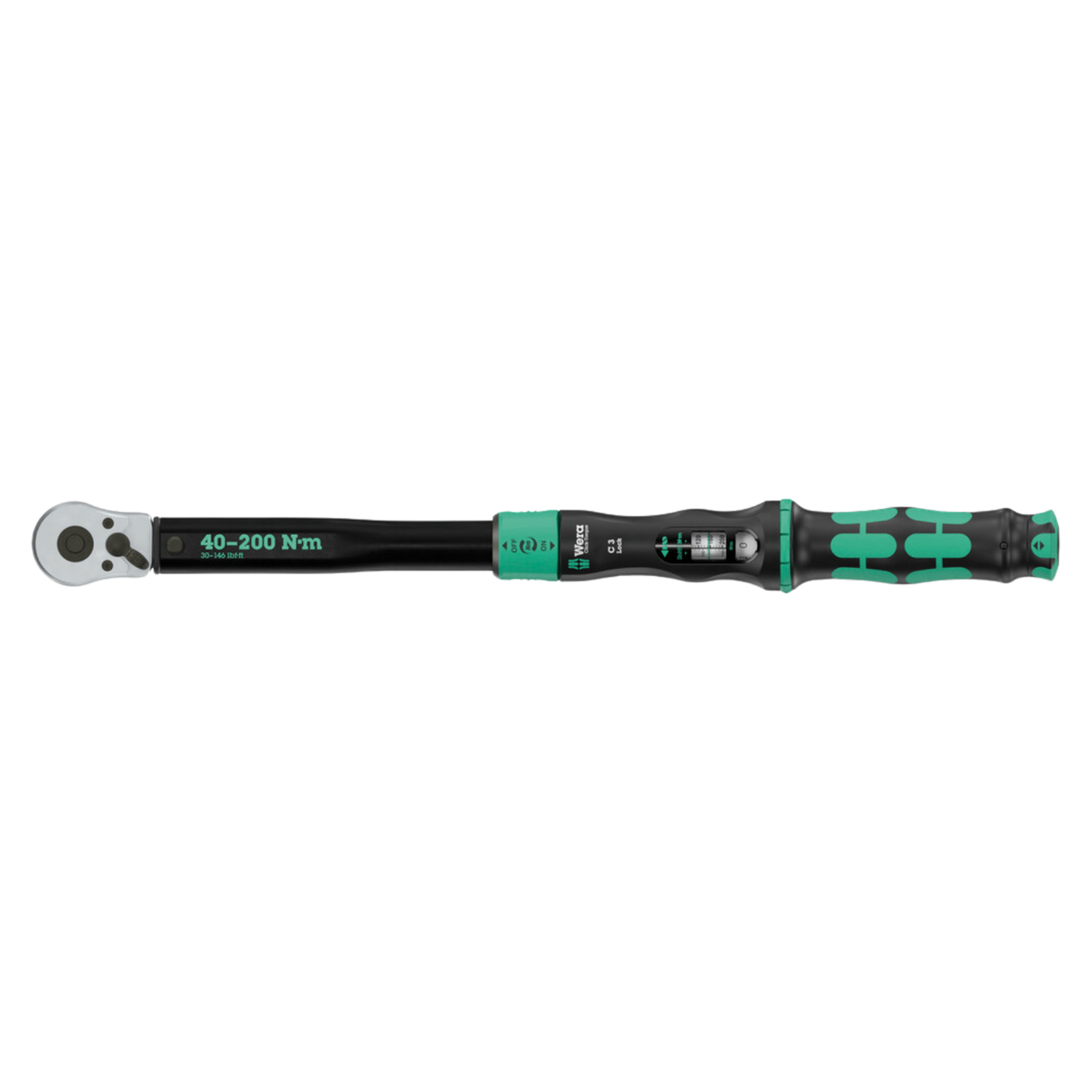 Wera Click-Torque Lock C3 Torque Wrench 40-200 Nm 1/2 in