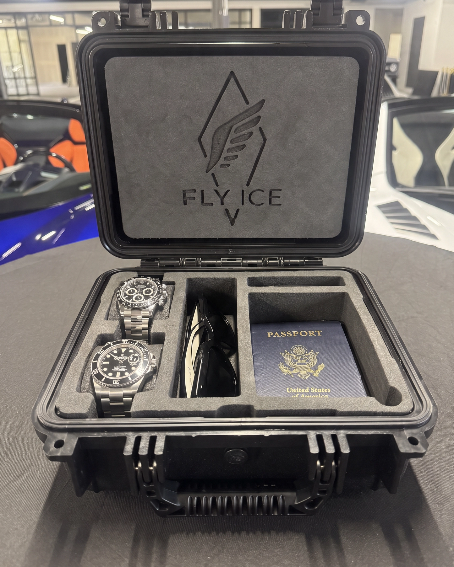 FLY ICE 2-Watch Luxury Travel Case #184