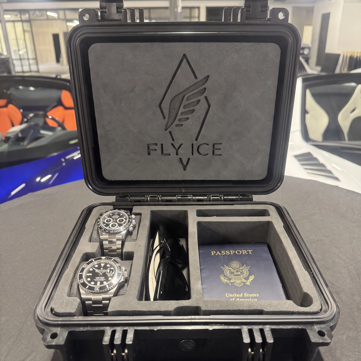 FLY ICE 2-Watch Luxury Travel Case #184