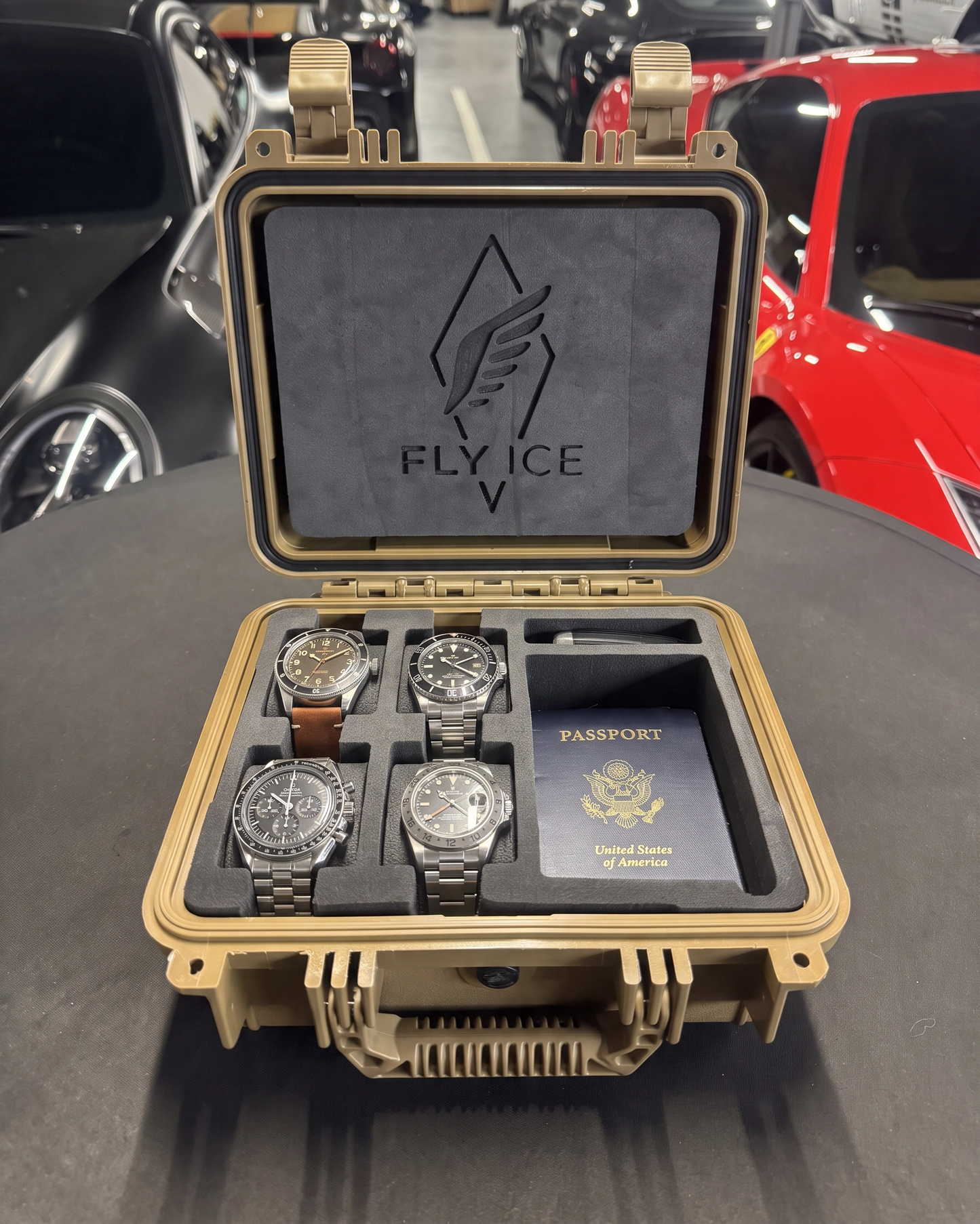FLY ICE 4-Watch Luxury Travel Case #184
