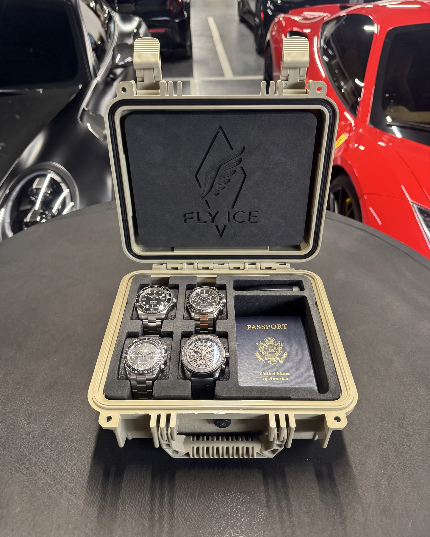 FLY ICE 4-Watch Luxury Travel Case #184