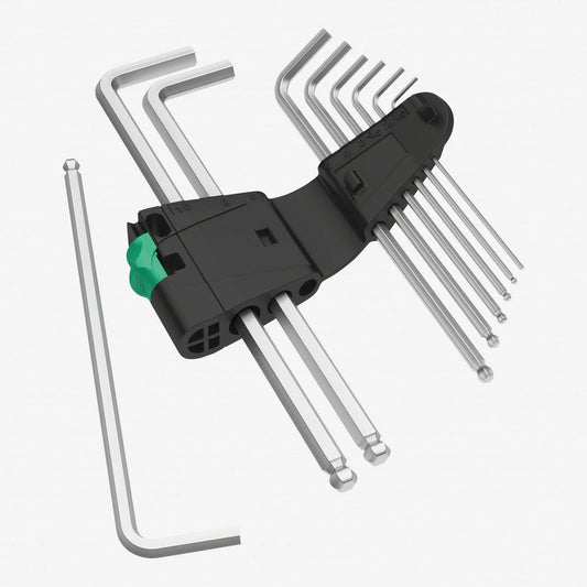 Wera Ball-End L-key Chrome-plated Metric Set
