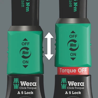 Wera Click-Torque Lock A5 Torque Wrench 2.5-25 Nm 1/4 in