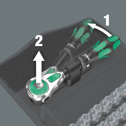 Wera 8100 SB All-In Zyklop Speed Ratchet Set 3/8-Inch 35 Pieces
