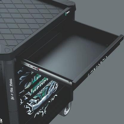 Wera 9700 Tool Rebel Roller Cabinet with 94-Piece Tool Set